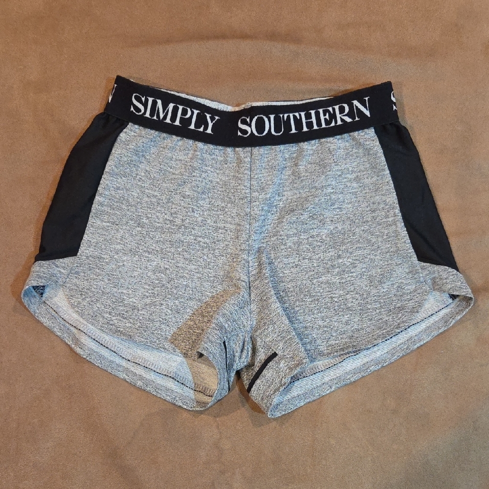 Simply Southern Athletic Gray and Black Shorts